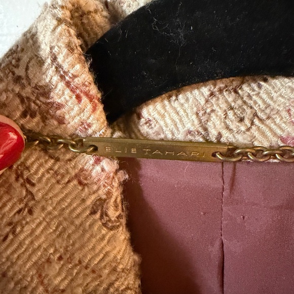 Elie Tahari Floral Patterned Trench Coat - Picture 2 of 3